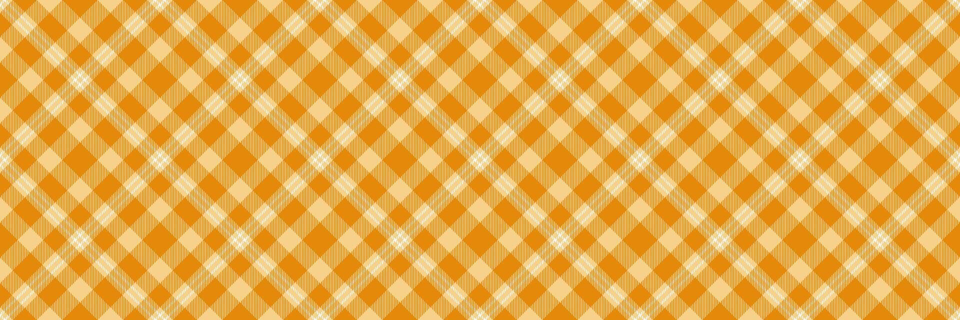 diagonal Hintergrund Muster Textil, Rahmen prüfen Stoff. oben Textur nahtlos Tartan Plaid im Bernstein und Orange Farben. vektor