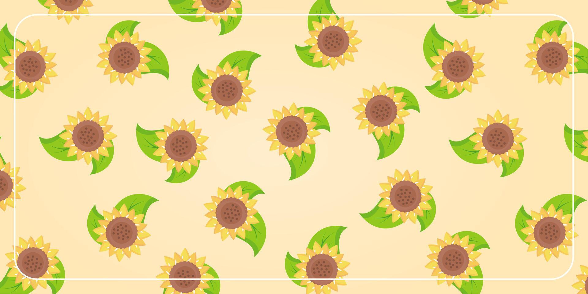 Sommer- Hintergrund mit Sonnenblume Illustration. Vorlage Design zum Banner, Poster, Gruß Karte, Sozial Medien. vektor