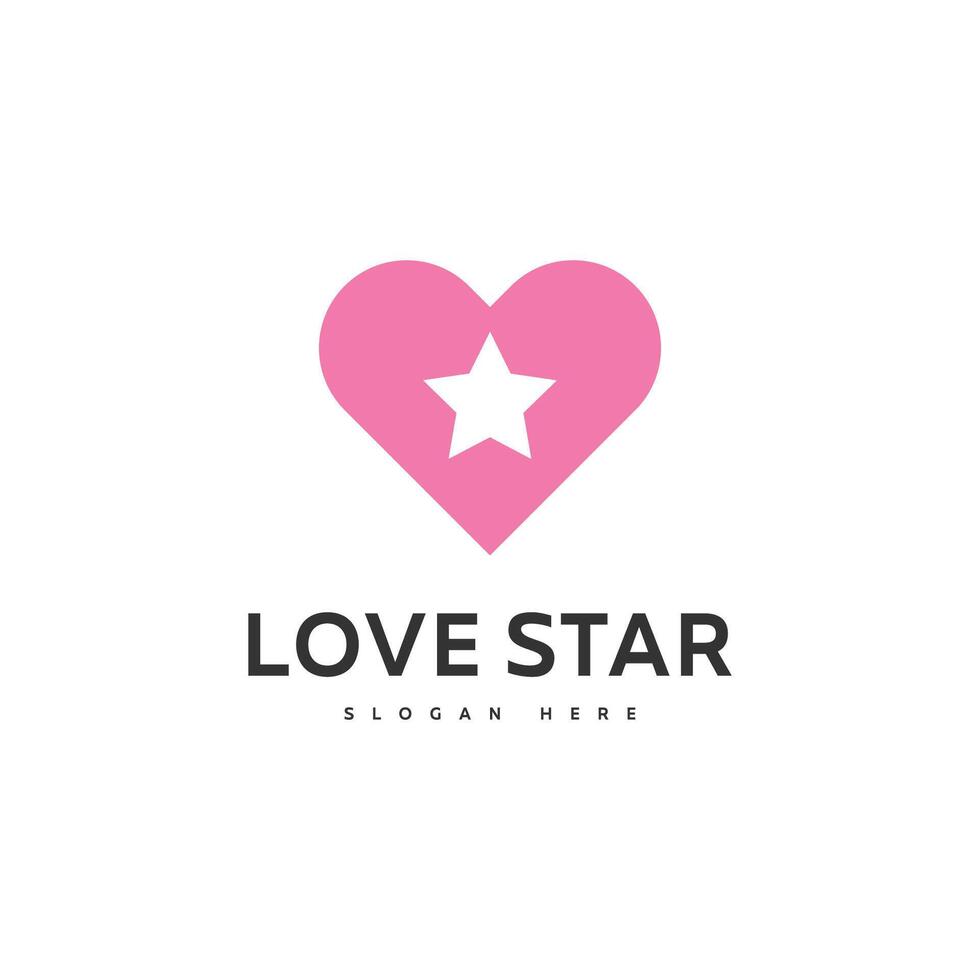 Liebe Star Logo Symbol Vorlage vektor