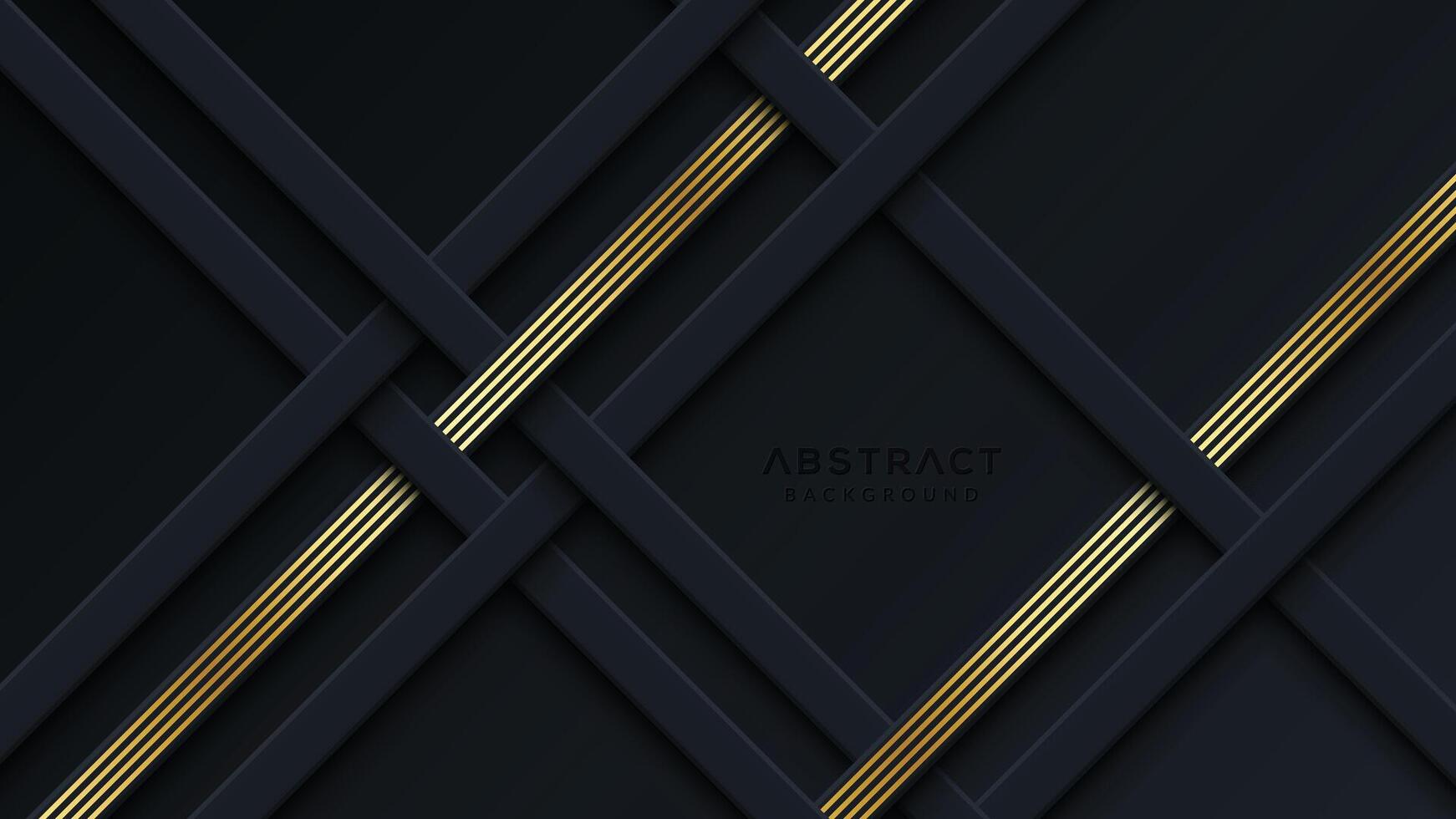 abstrakt schwarz Hintergrund mit diagonal golden Linien vektor