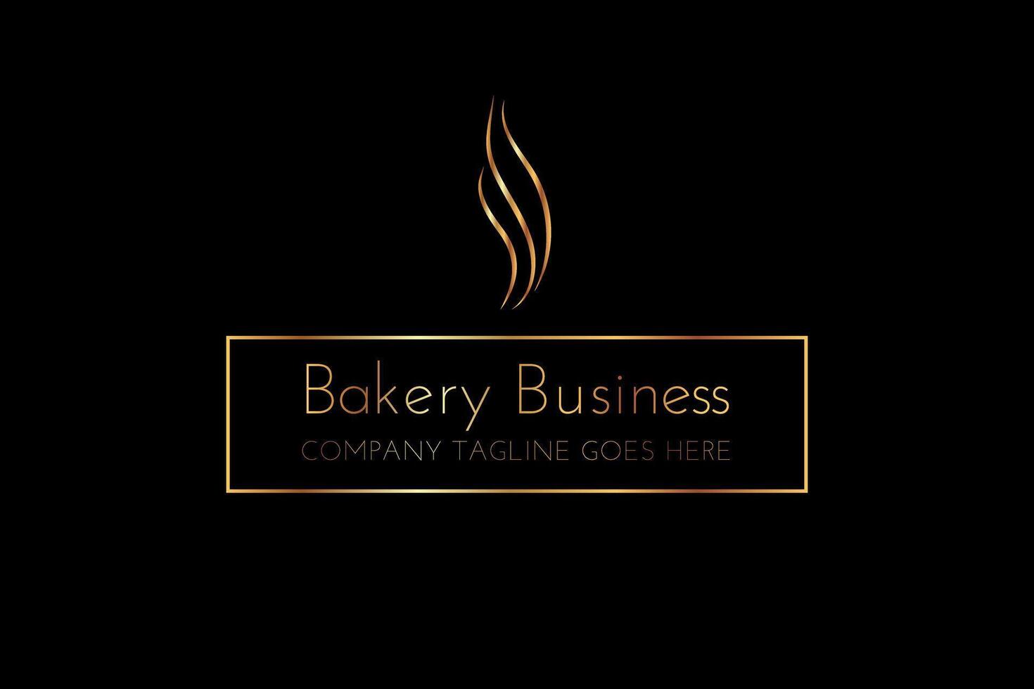 modern minimal Bäckerei Logo mit Brot Laib Illustration vektor