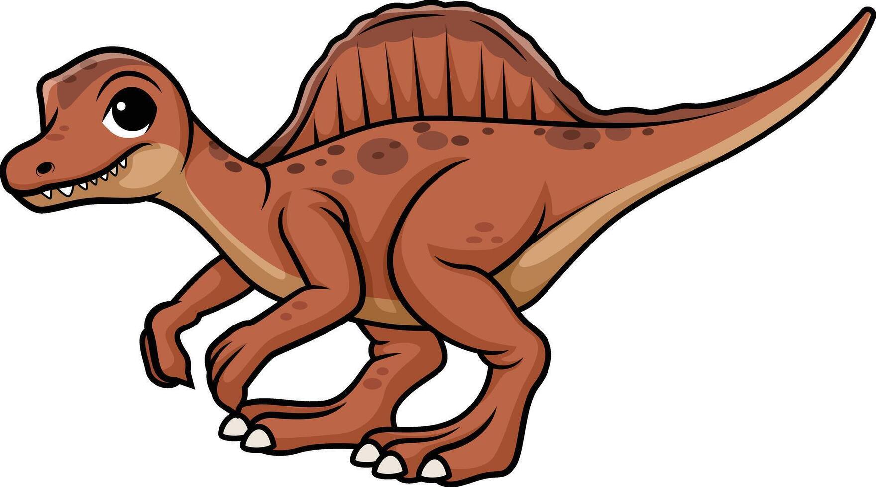 söt spinosaurus dinosaurie illustration vektor