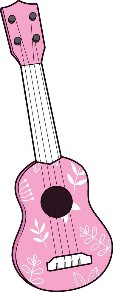 hawaiian rosa ukulele illustration vektor