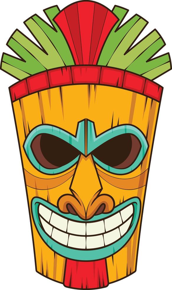 einfach Tiki Maske Illustration vektor