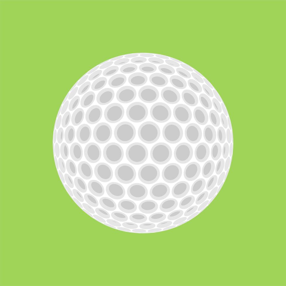 Golf Ball Illustration auf Grün Hintergrund vektor
