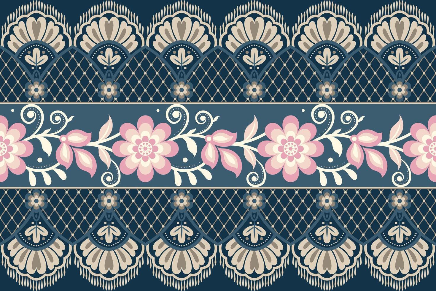 nahtlos Muster Hintergrund geometrisch ethnisch orientalisch Ikat nahtlos Muster traditionell Design zum Hintergrund, Teppich, Hintergrund, Kleidung, Verpackung, Batik, Stoff, Illustration Stickerei. vektor