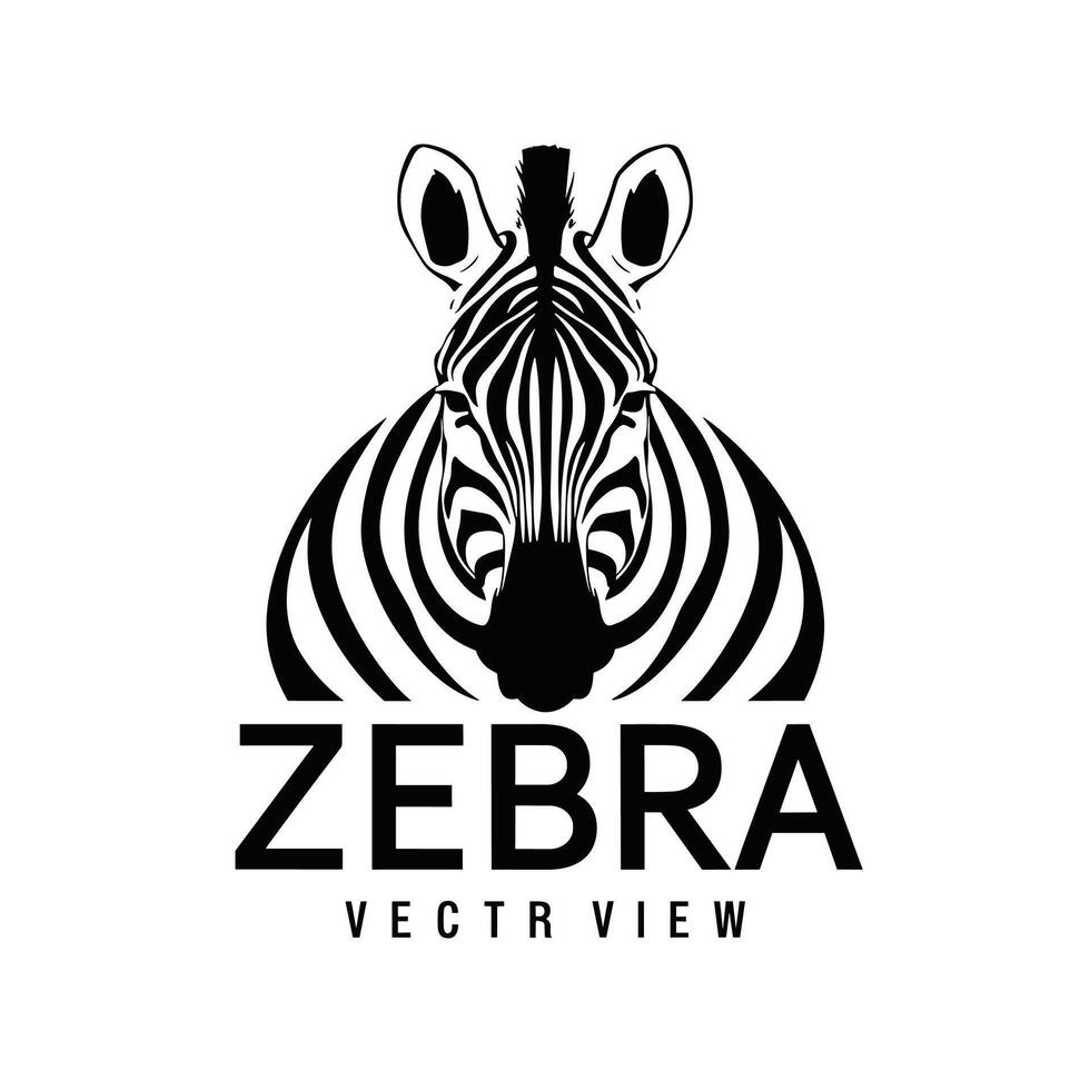 zebra svart och vit illustration vektor