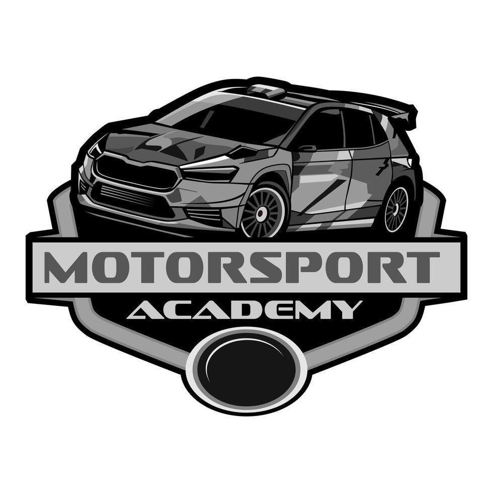 samling motorsport akademi logotyp design vektor