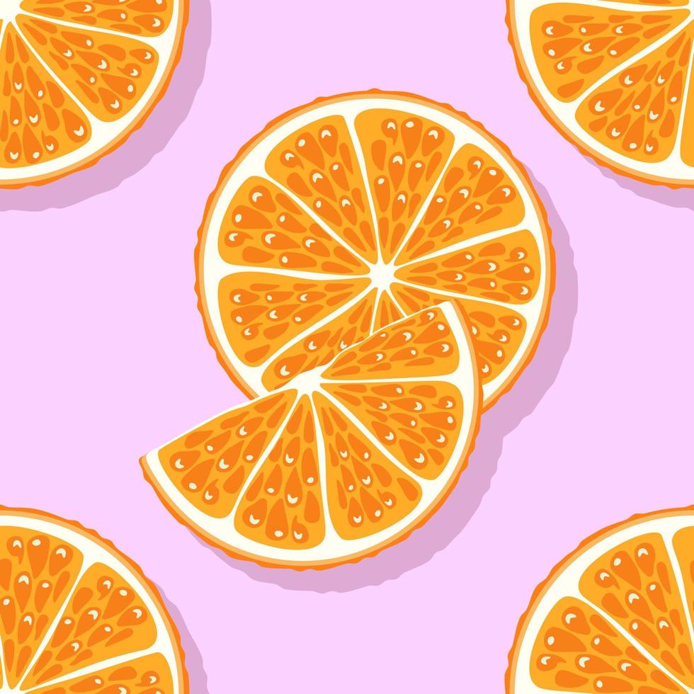 et Teile von Orange, Mandarine. Hälfte, Scheibe und Keil der Orangenfrucht lokalisiert auf weißem Hintergrund. vektor