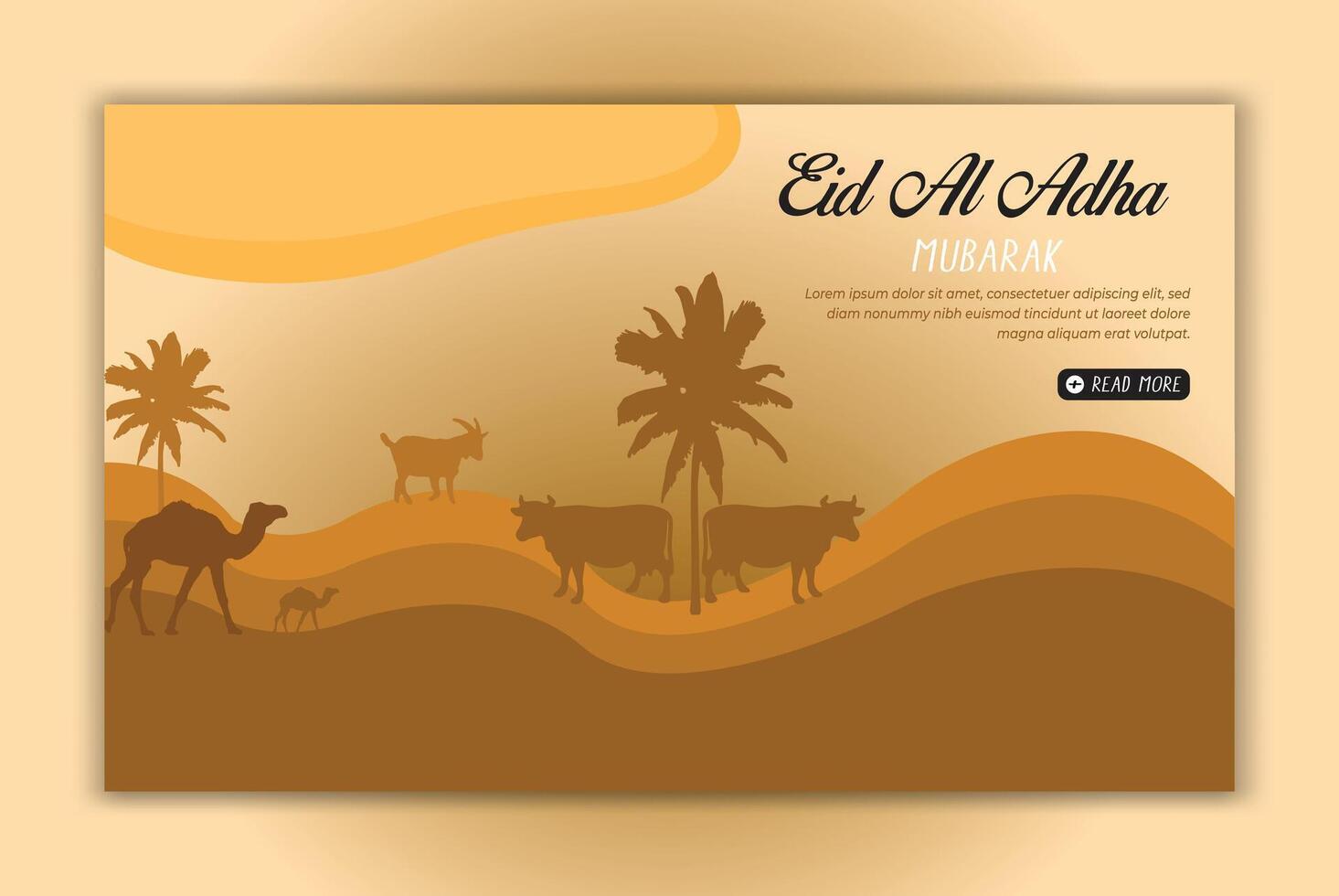 eid al adha Mubarak islamisch Festival Sozial Medien Banner Post Vorlage vektor