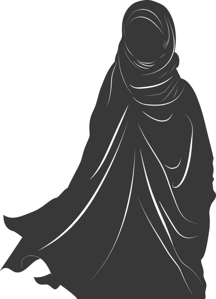 Silhouette Hijab Symbol schwarz Farbe nur vektor