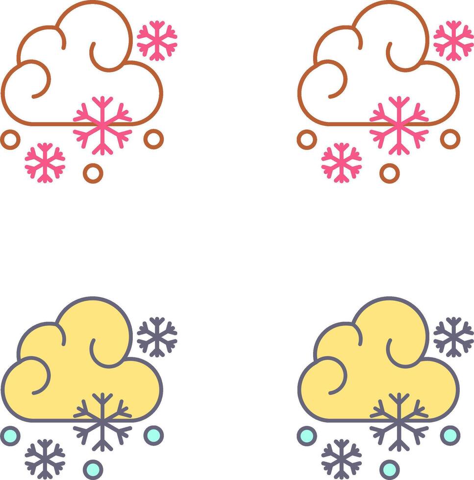 schneebedecktes Icon-Design vektor
