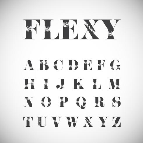 Flexy-Zeichensatz, Vektorillustration vektor