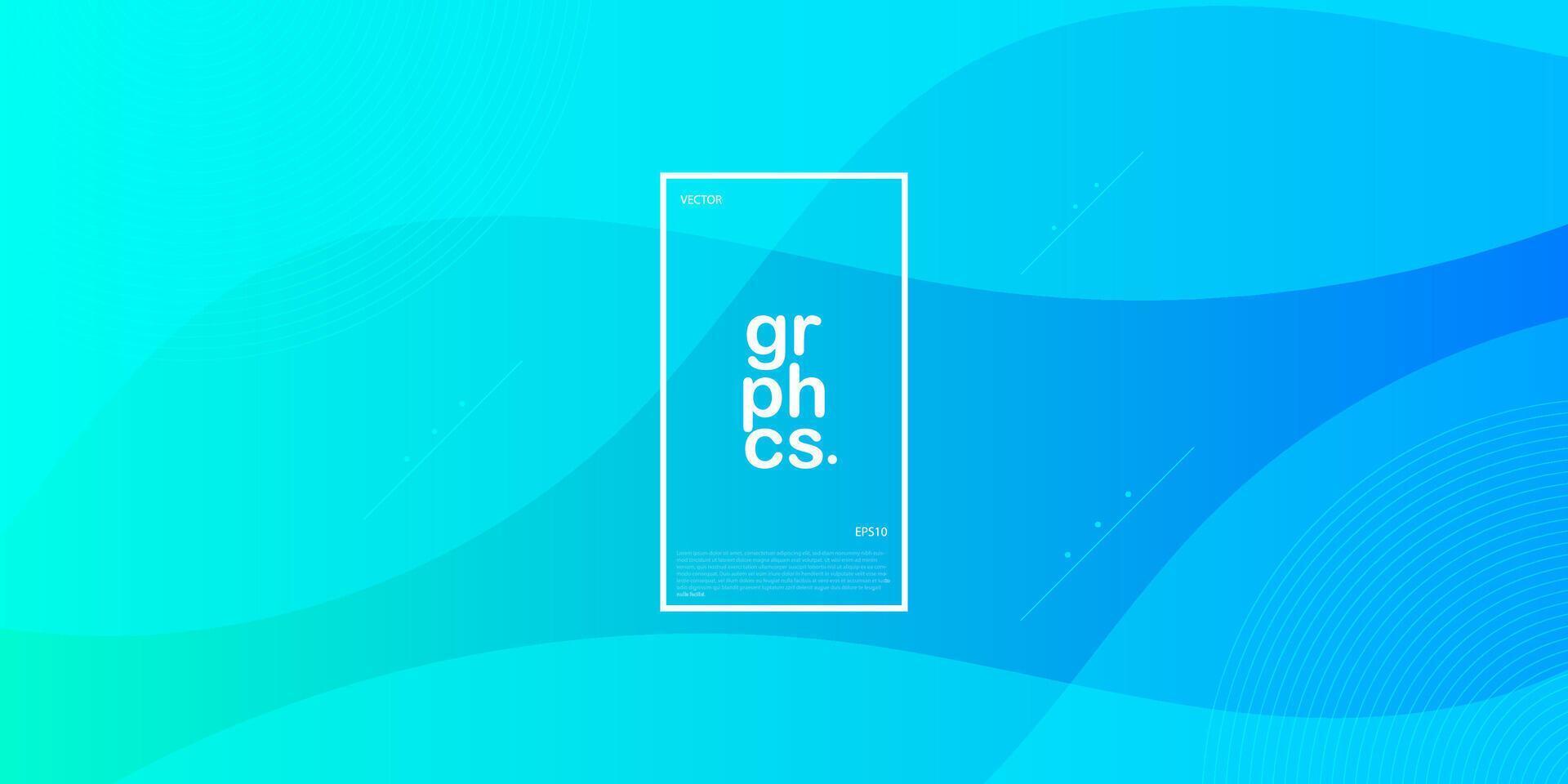 abstrakt Hintergrund Blau und Grün Gradient Welle Flüssigkeit Farbe Design. dynamisch Formen Komposition mit einfach Muster. eps10 vektor