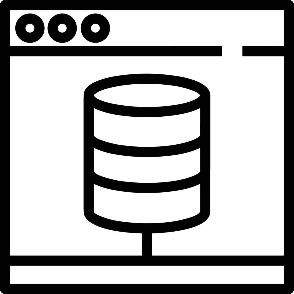 lagring data ikon symbol bild för databas illustration vektor