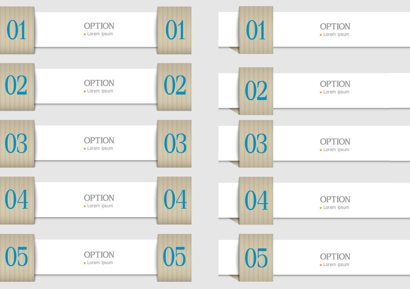 Papierdesignvorlagen Banner für Infografiken vektor