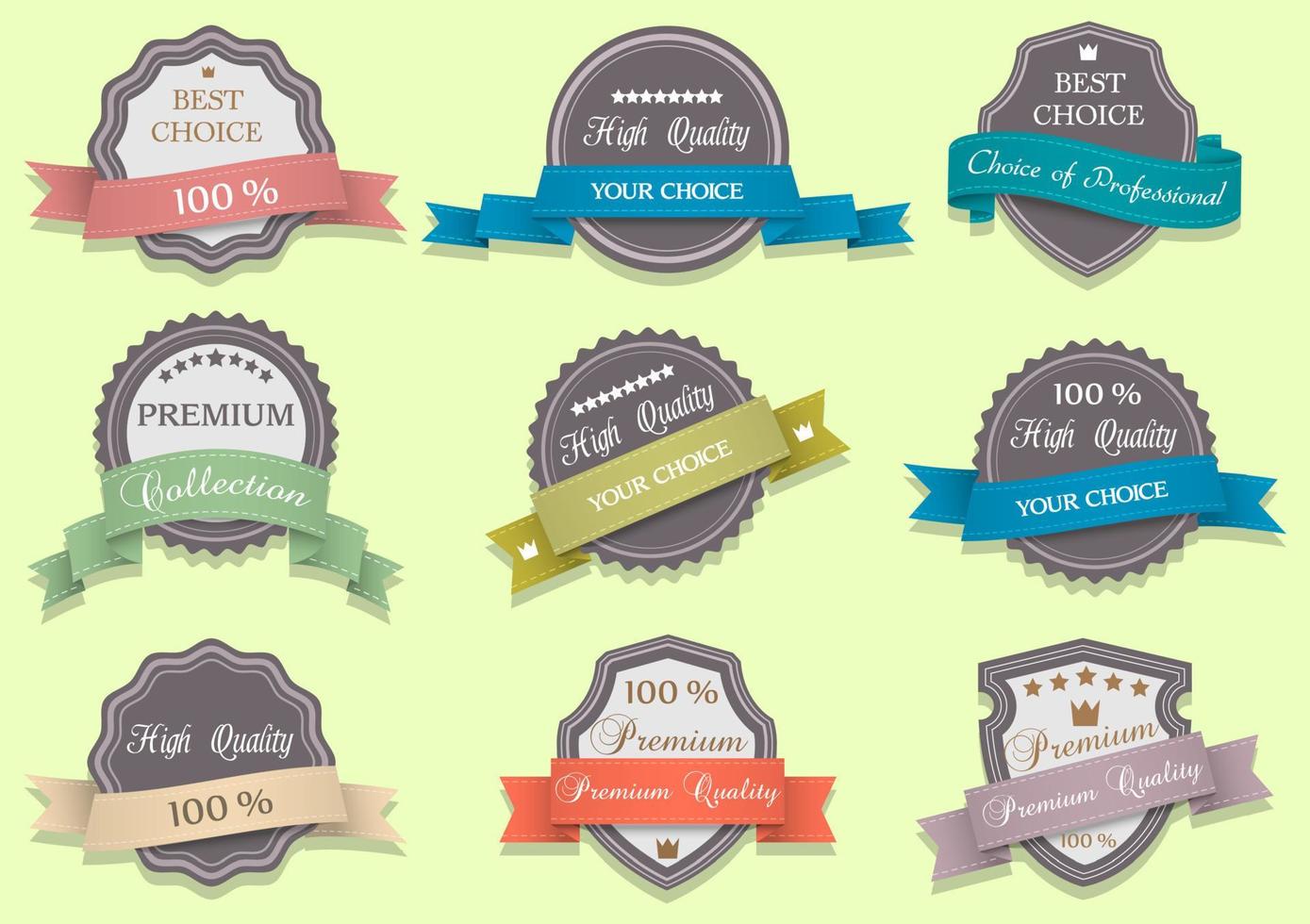 premium kvalitet labels.vector set vektor