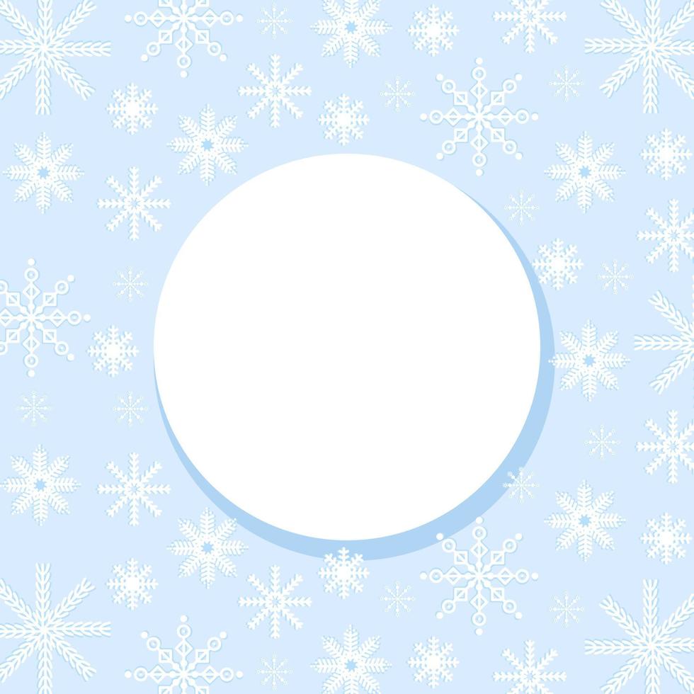 Frohe Weihnachten und guten Rutsch ins neue Jahr festlicher Hintergrund mit Schneeflocken. Weihnachten und Neujahr. ein Platz für Texte. Vektor-Illustration. vektor