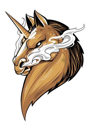 Häftig Unicorn Mascot Vector Art