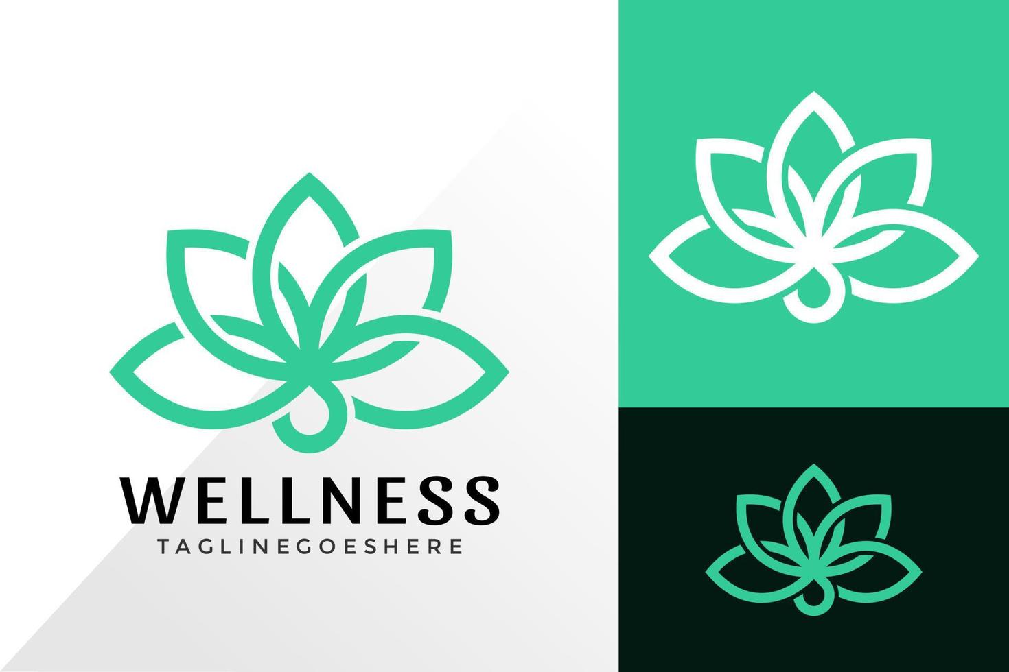 blomma lotusolja logotyp vektordesign, kreativa logotyper design koncept för mall vektor