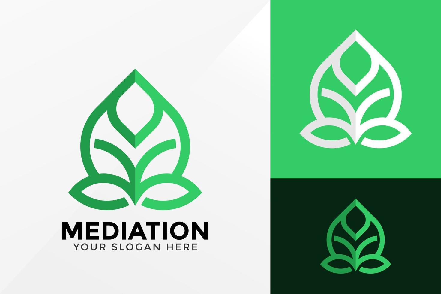 Buchstabe m Lotus Meditation Logo-Design, Markenidentitäts-Logos-Vektor, modernes Logo, Logo-Design-Vektor-Illustrationsvorlage vektor