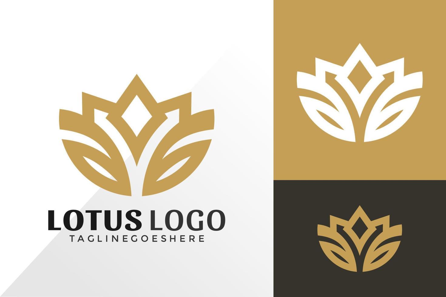 blommor lotus minimalistisk logotyp vektordesign, kreativa logotyper designkoncept för mall vektor