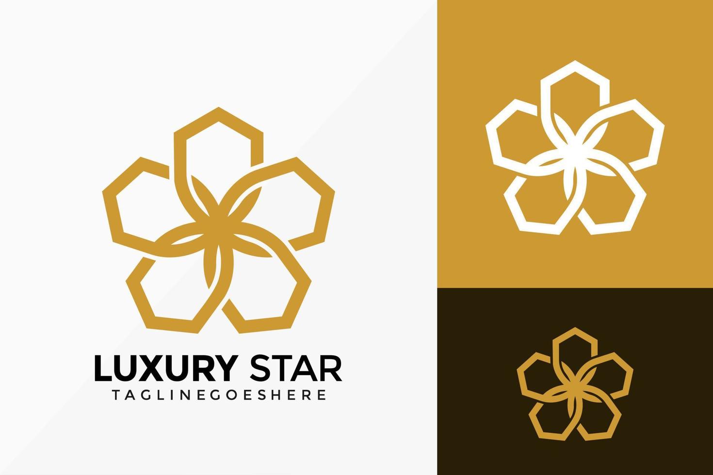 Kreatives Luxus-Sterne-Logo-Vektordesign. Markenidentitätsemblem, Designkonzept, Logos, Logoelement für Vorlage. vektor