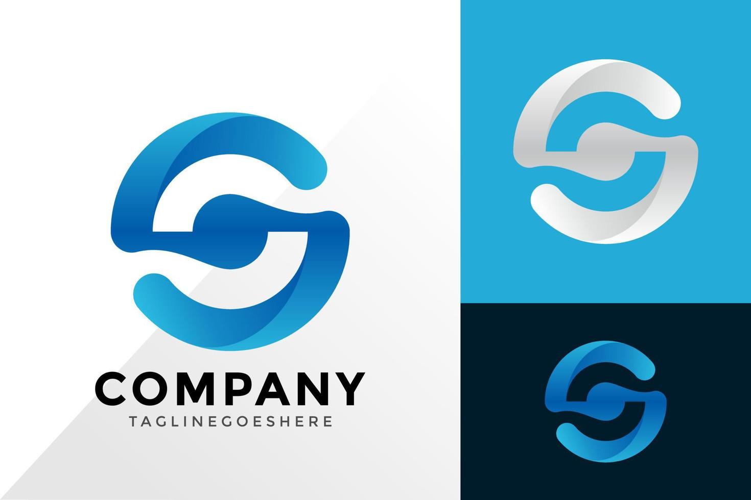 letter s tecnology business logo design, varumärkesidentitet logotyper design vektor illustration mall