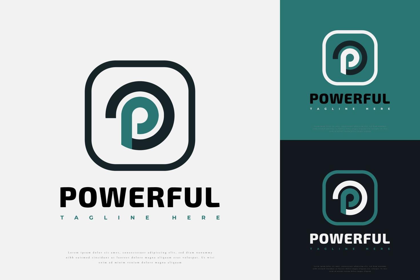 första bokstaven p och o logotypdesign med modernt och abstrakt koncept. po eller op monogram logotyp, ikon för företag och teknik vektor