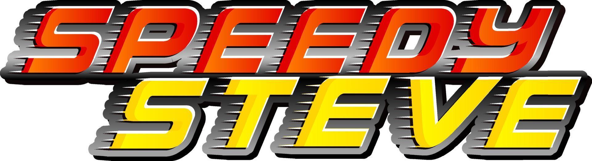 speedy steve logotyp textdesign vektor