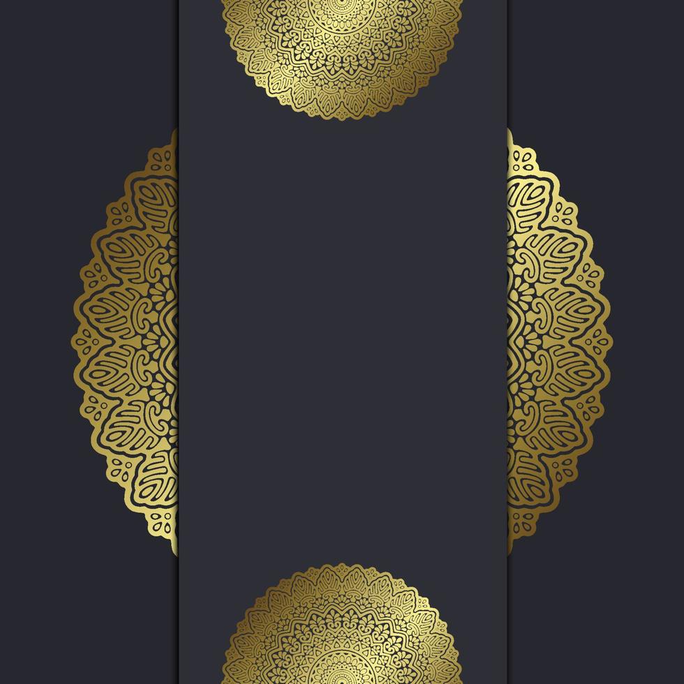 Luxus Gold Mandala verzierten Hintergrund für Hochzeitseinladung, Buchcover vektor