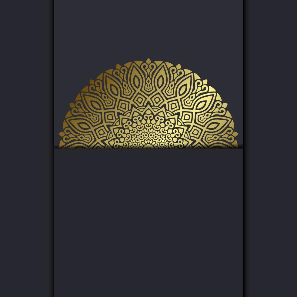 lyx mandala bakgrund med gyllene arabesk mönster arabisk islamisk öst stil. dekorativ mandala i ramadanstil. mandala för tryck, affisch, omslag, broschyr, flygblad, banderoll vektor