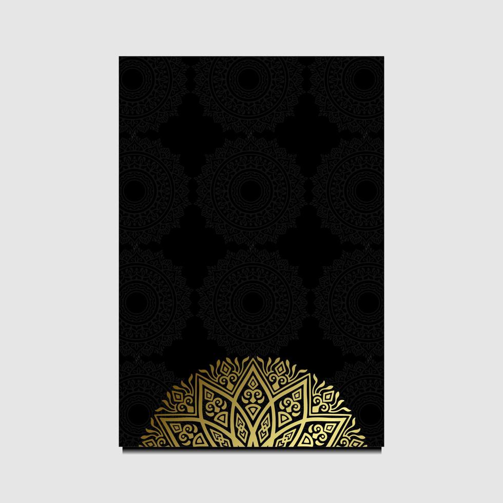 Luxus-Mandala-Hintergrund mit goldenem Arabeskenmuster arabisch-islamischer Oststil. Dekoratives Mandala im Ramadan-Stil. Mandala für Print, Poster, Cover, Broschüre, Flyer, Banner vektor