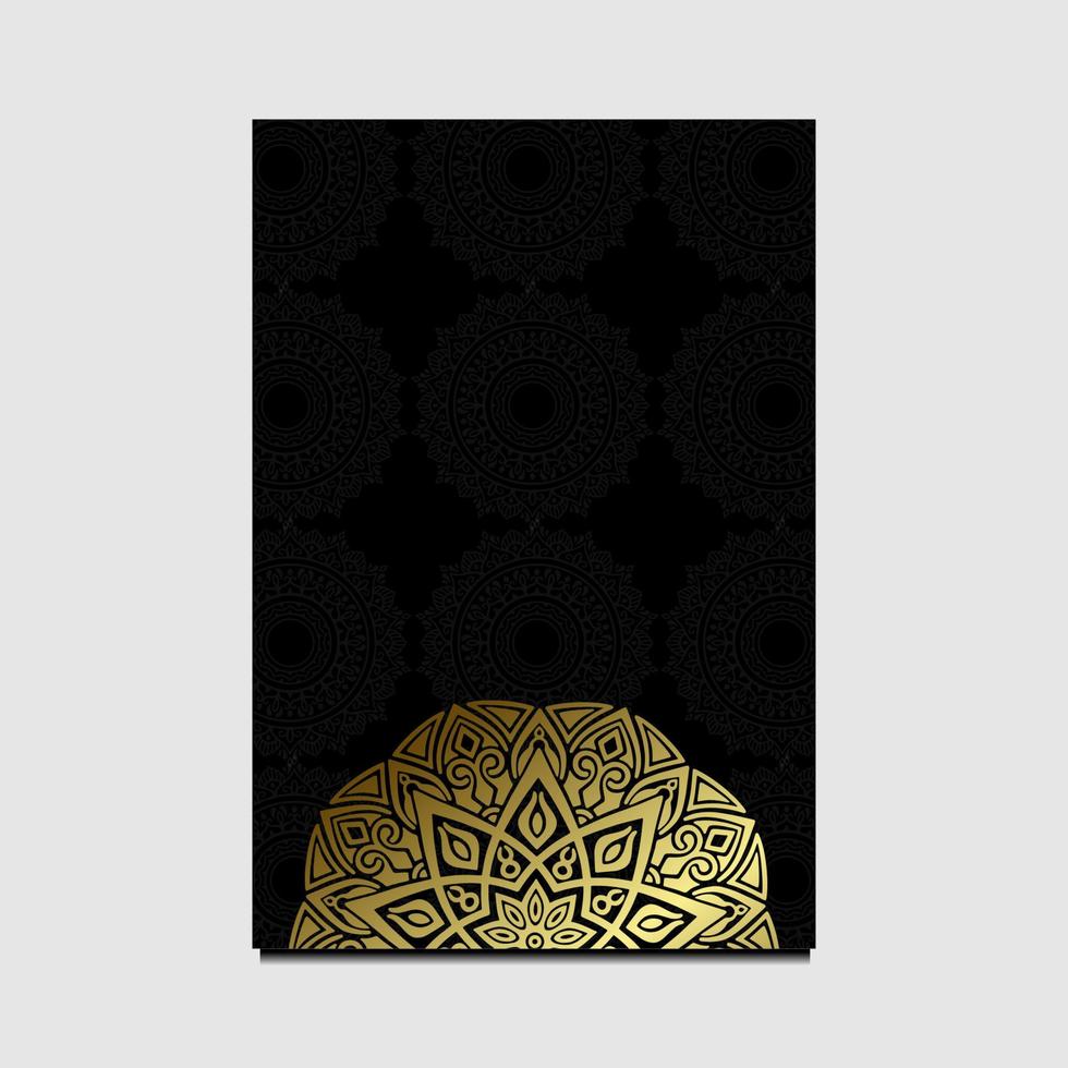 Luxus-Mandala-Hintergrund mit goldenem Arabeskenmuster arabisch-islamischer Oststil. Dekoratives Mandala im Ramadan-Stil. Mandala für Print, Poster, Cover, Broschüre, Flyer, Banner vektor