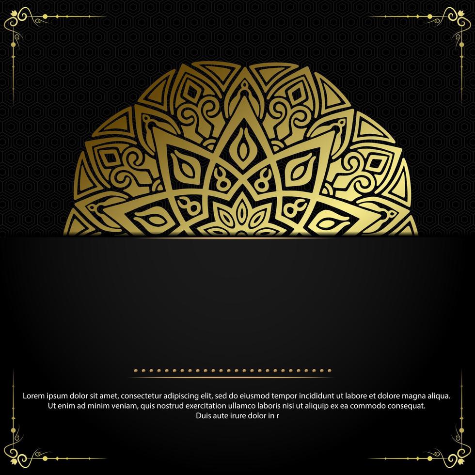 Luxus-Mandala-Hintergrund mit goldenem Arabeskenmuster arabisch-islamischer Oststil. Dekoratives Mandala im Ramadan-Stil. Mandala für Print, Poster, Cover, Broschüre, Flyer, Banner vektor