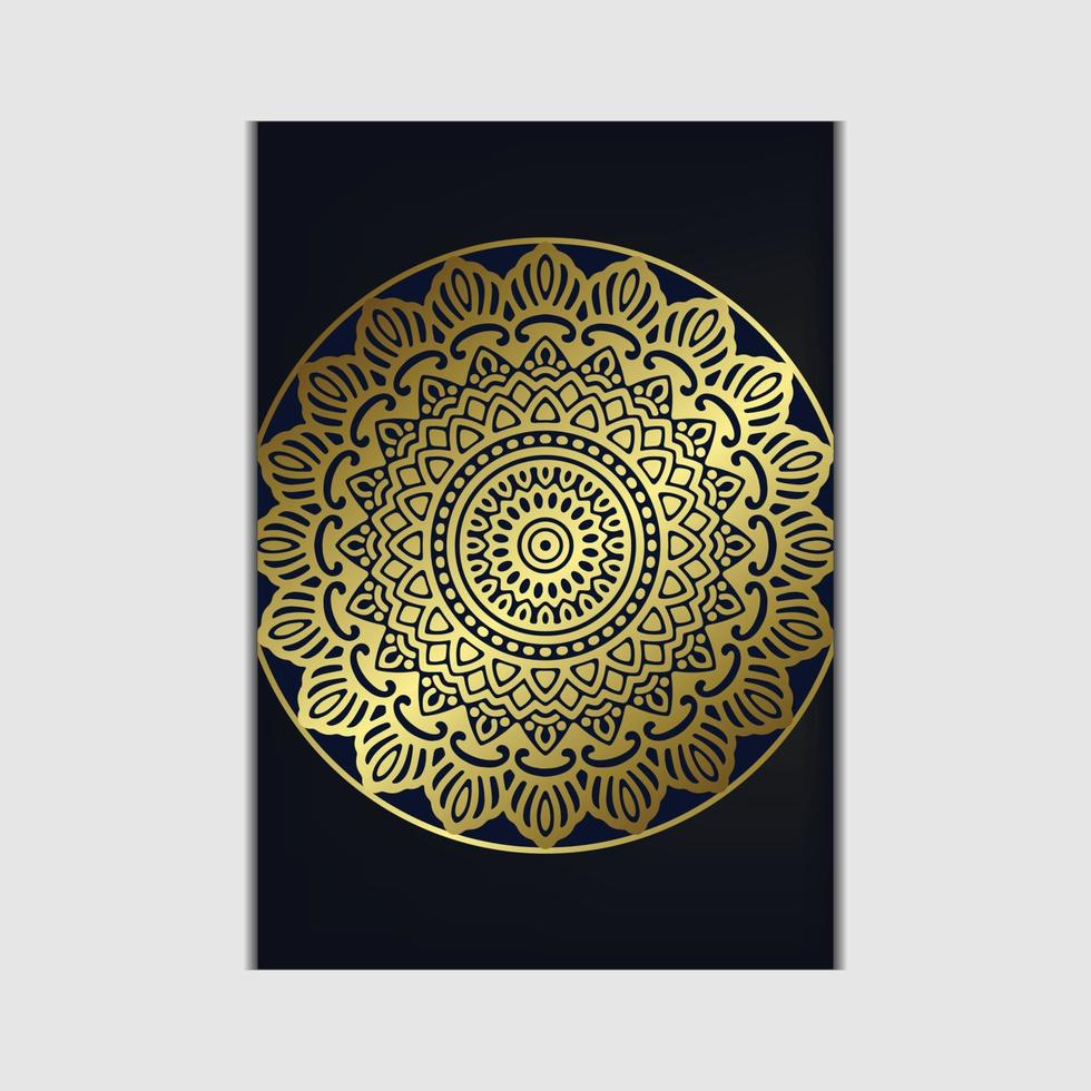 Luxus Gold Mandala verzierten Hintergrund für Hochzeitseinladung, Buchcover vektor