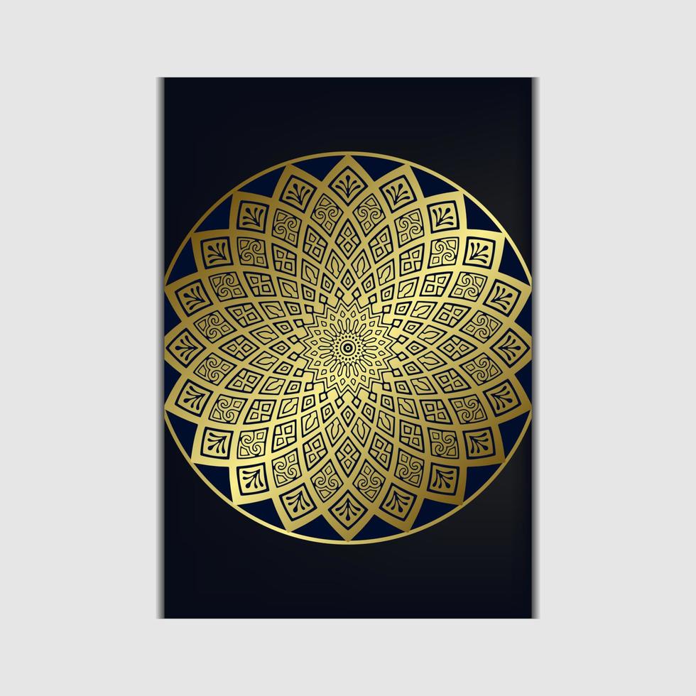 Luxus-Mandala-Hintergrund mit goldenem Arabeskenmuster arabisch-islamischer Oststil. Dekoratives Mandala im Ramadan-Stil. Mandala für Print, Poster, Cover, Broschüre, Flyer, Banner vektor