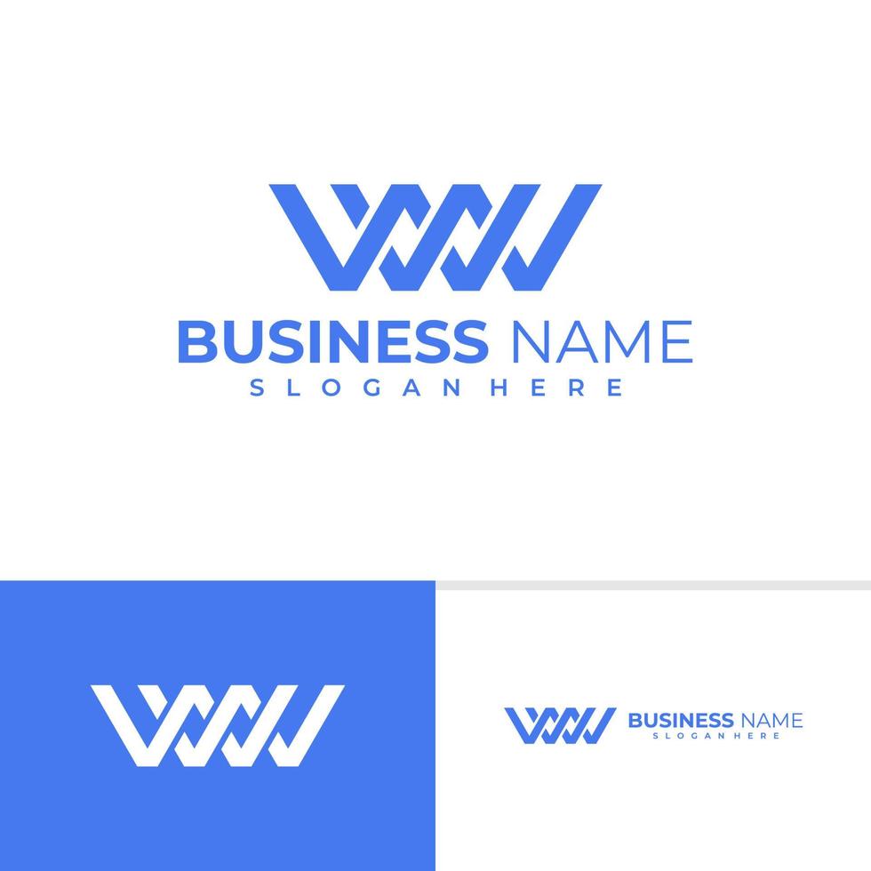 initial w logotyp vektor mall, kreativ bokstav w logotyp designkoncept