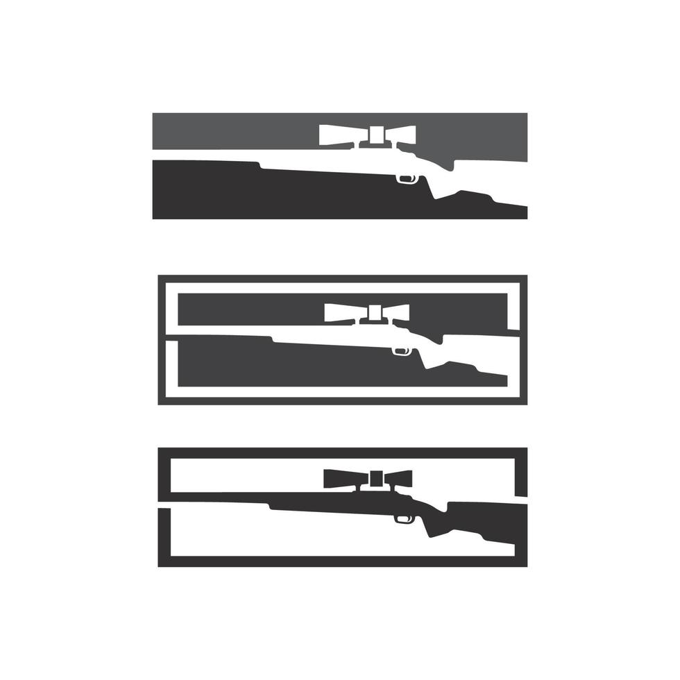 pistol logotyp och armé soldat prickskytt sköt vektor design illustration militär skott revolver
