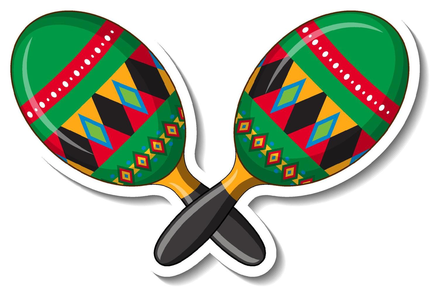 maracas musikinstrument tecknad vektor