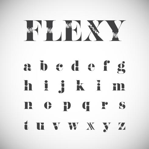 Flexy-Zeichensatz, Vektorillustration vektor