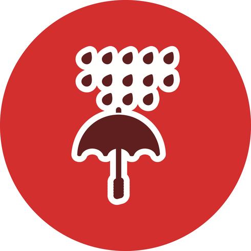 Regenschirm und Regen Vektor Icon