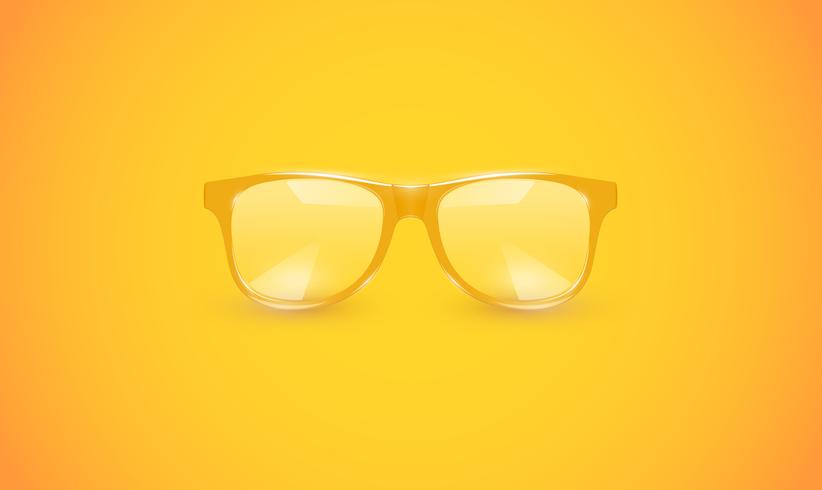 Hög detaljerade glasögon på färgstark bakgrund, vektor illustration