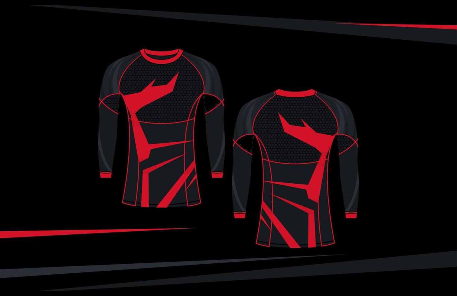 Rashguard mma rote Streifen abs... vektor