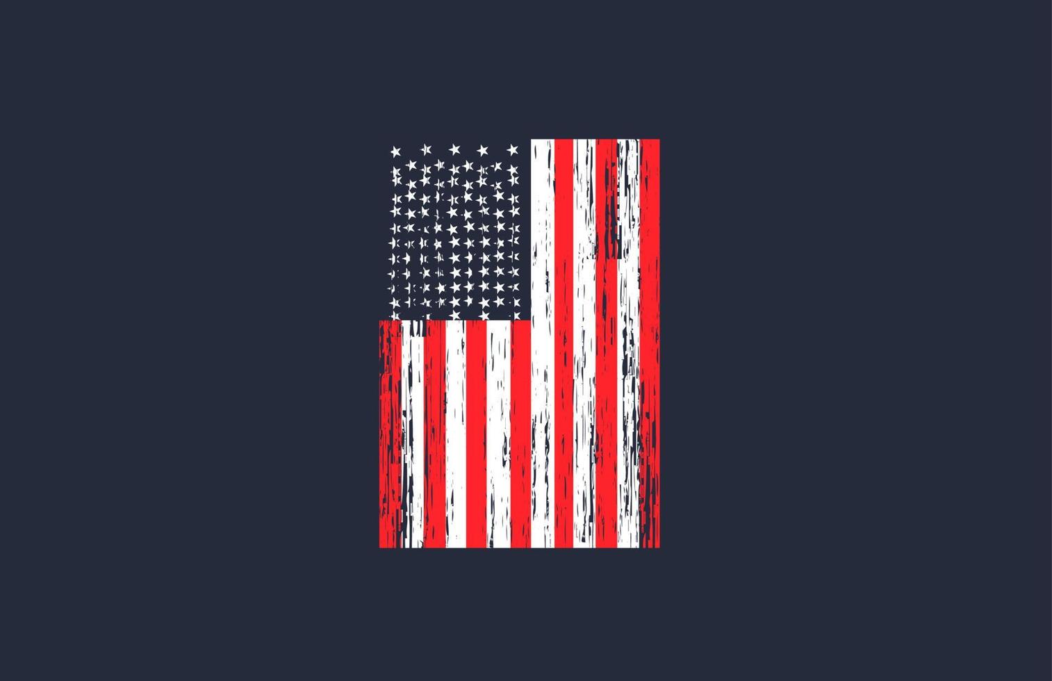 Vintage USA-Flagge mit Grunge ... vektor