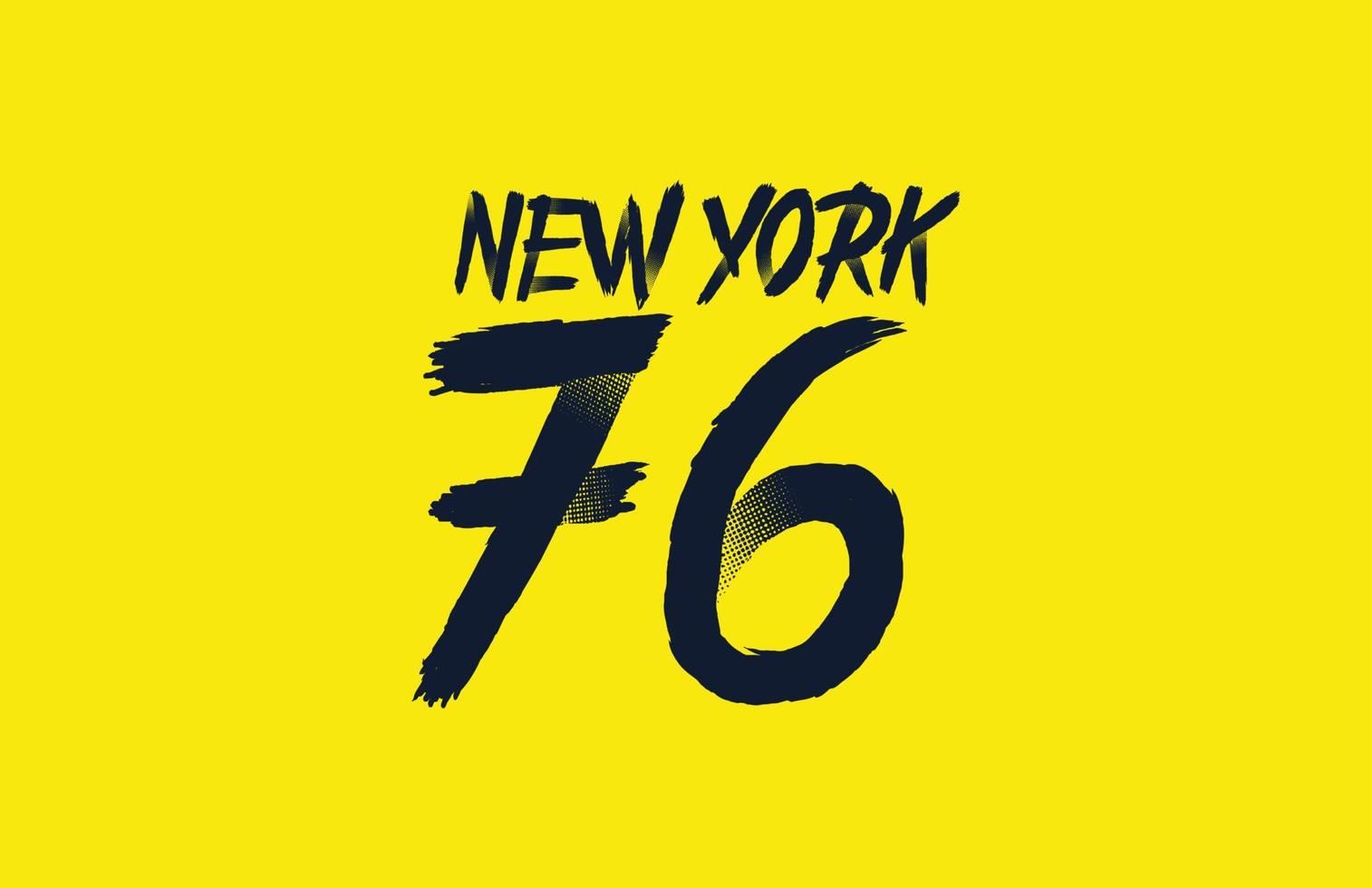 new york 76 typografisch für t... vektor