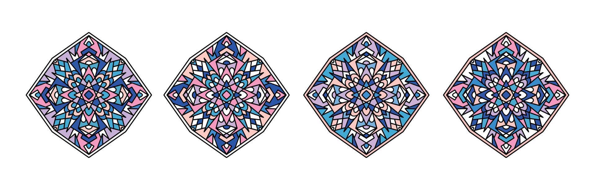 Mandalas. rundes Ornamentmuster. Vintage dekorative Elemente. handgezeichneter Hintergrund. islamische, arabische, indische, osmanische Motive. vektor