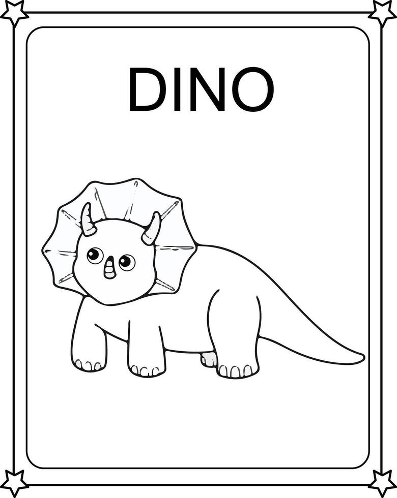 Färbung Buch süß Dino vektor