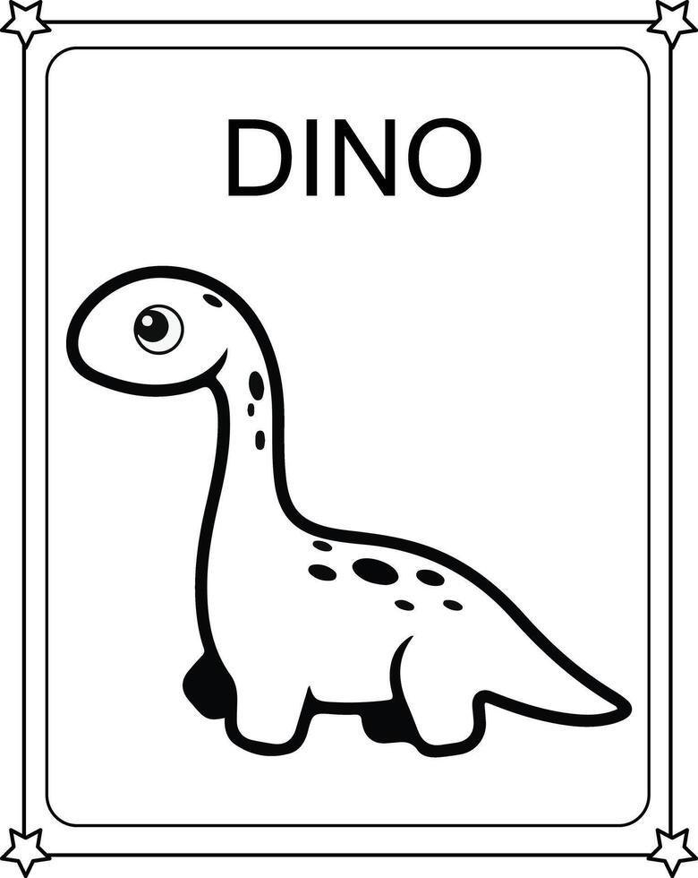 Färbung Buch süß Dino vektor