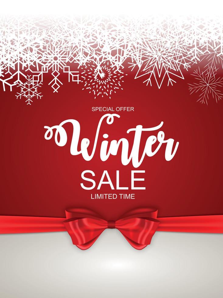 Winter Sale Hintergrund Sonderangebot Banner Hintergrund für Geschäft und Werbung. Vektor-Illustration vektor